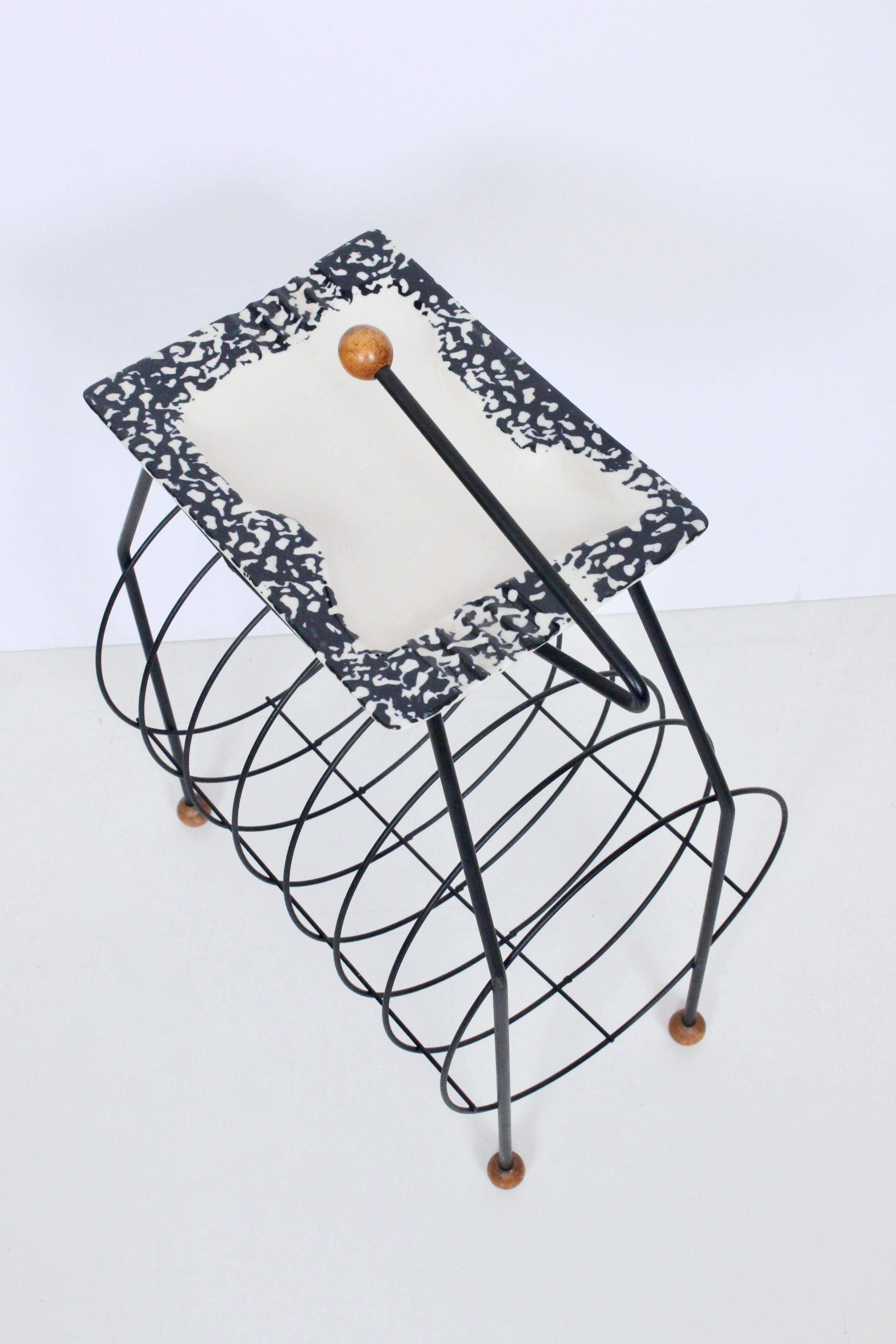 Ceramica Tony Paul Black Wire, Ceramic & Wood Stand per album di dischi, anni '50 in vendita