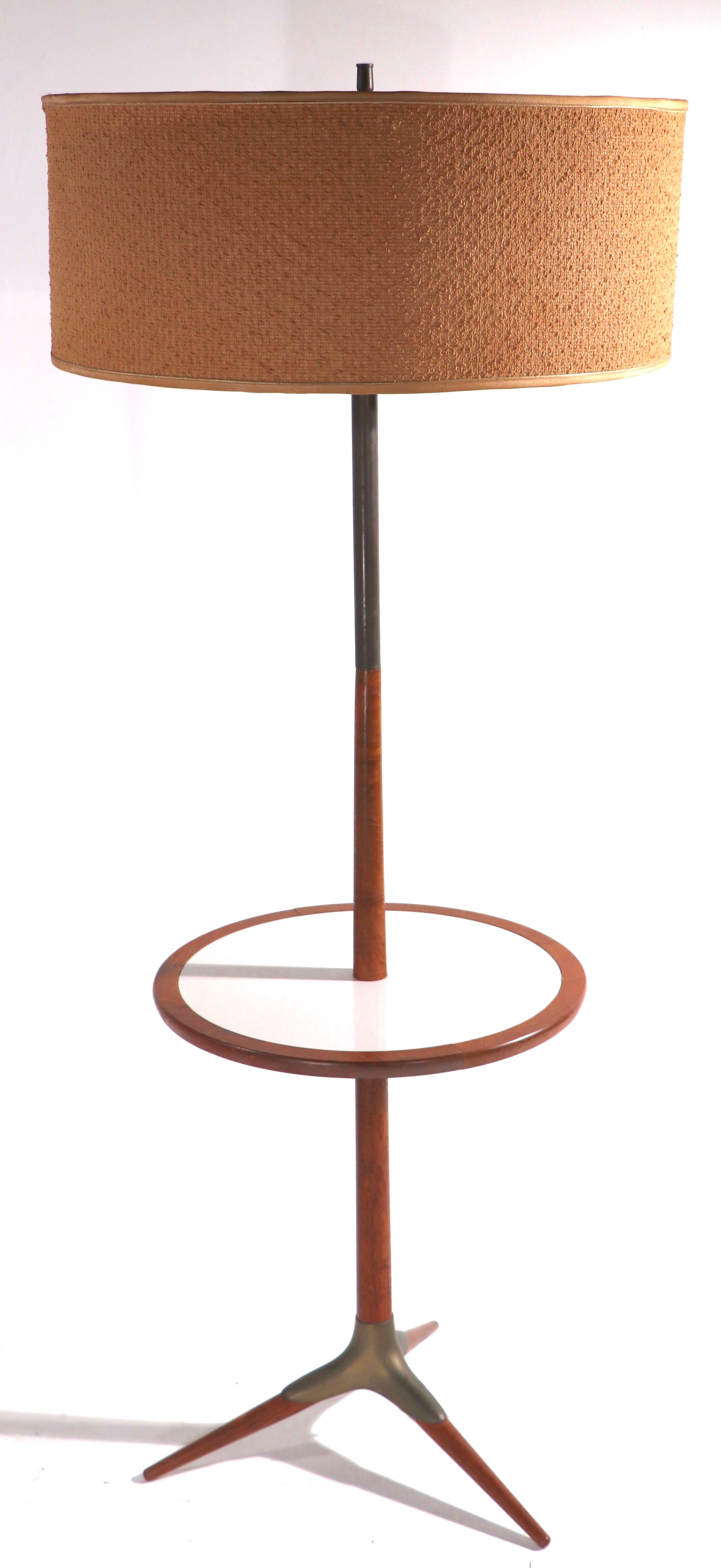 20th Century Tony Paul Floor Table Lamp For Sale