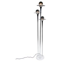 Tony Paul for Mutual Sunset "Bellini" Chrome Triple Trumpet Floor Lamp, 1970s