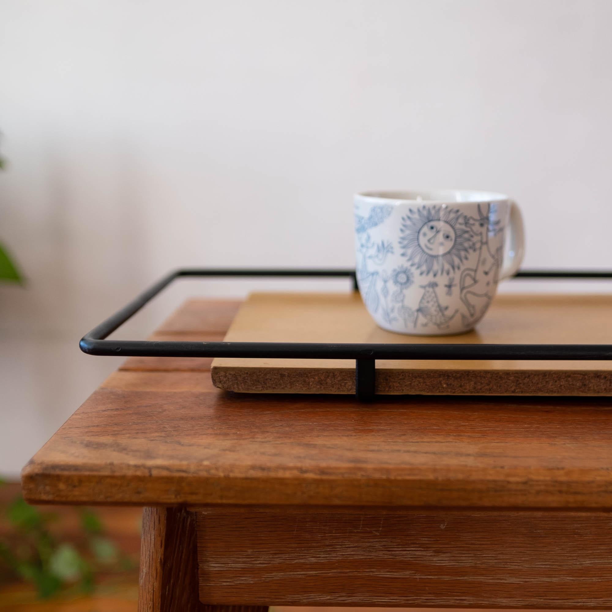 magazine table with tray