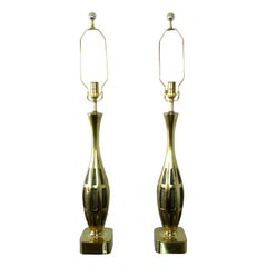 Tony Paul Midcentury Modern Brass Table Lamps