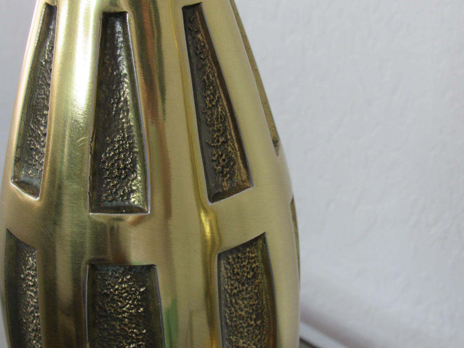 Tony Paul Midcentury Modern Brass Table Lamps In Good Condition For Sale In Surprise, AZ