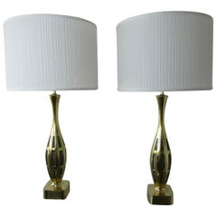 Tony Paul Midcentury Modern Brass Table Lamps