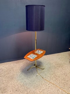 Tony Paul Modernist Tile Top Lamp Table