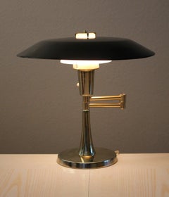 Tony Paul Mutual Sunset Mid Century Modern Saucer Swing Arm Lamp! Rare! 1950s