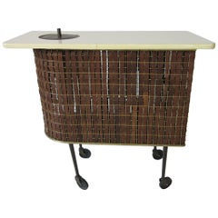 Tony Paul Rolling Bar Cart "Barmobile" with Built, in Ice Bucket