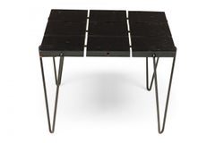 Tony Paul Square Segmented Black Square Wire Frame End / Side Table