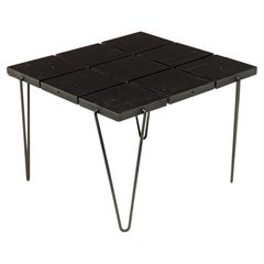 Tony Paul Square Segmented Black Square Wire Frame End / Side Table