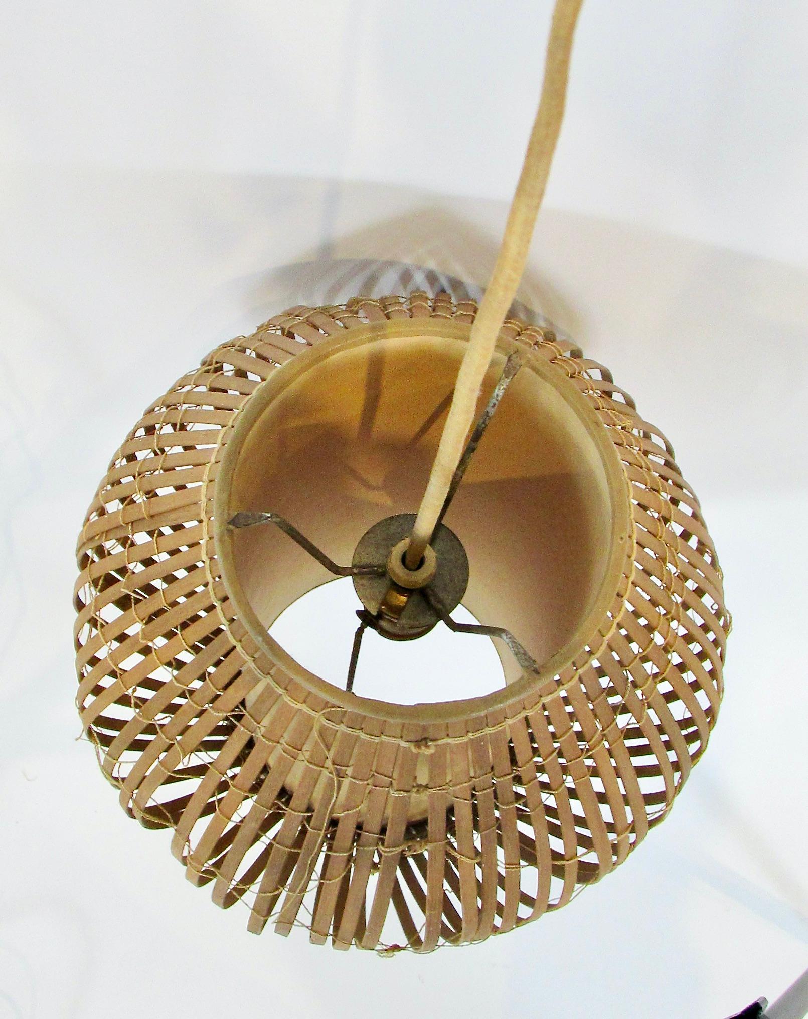Tony Paul style 1950s organic modern fish trap adjustable wall lamp For Sale 1