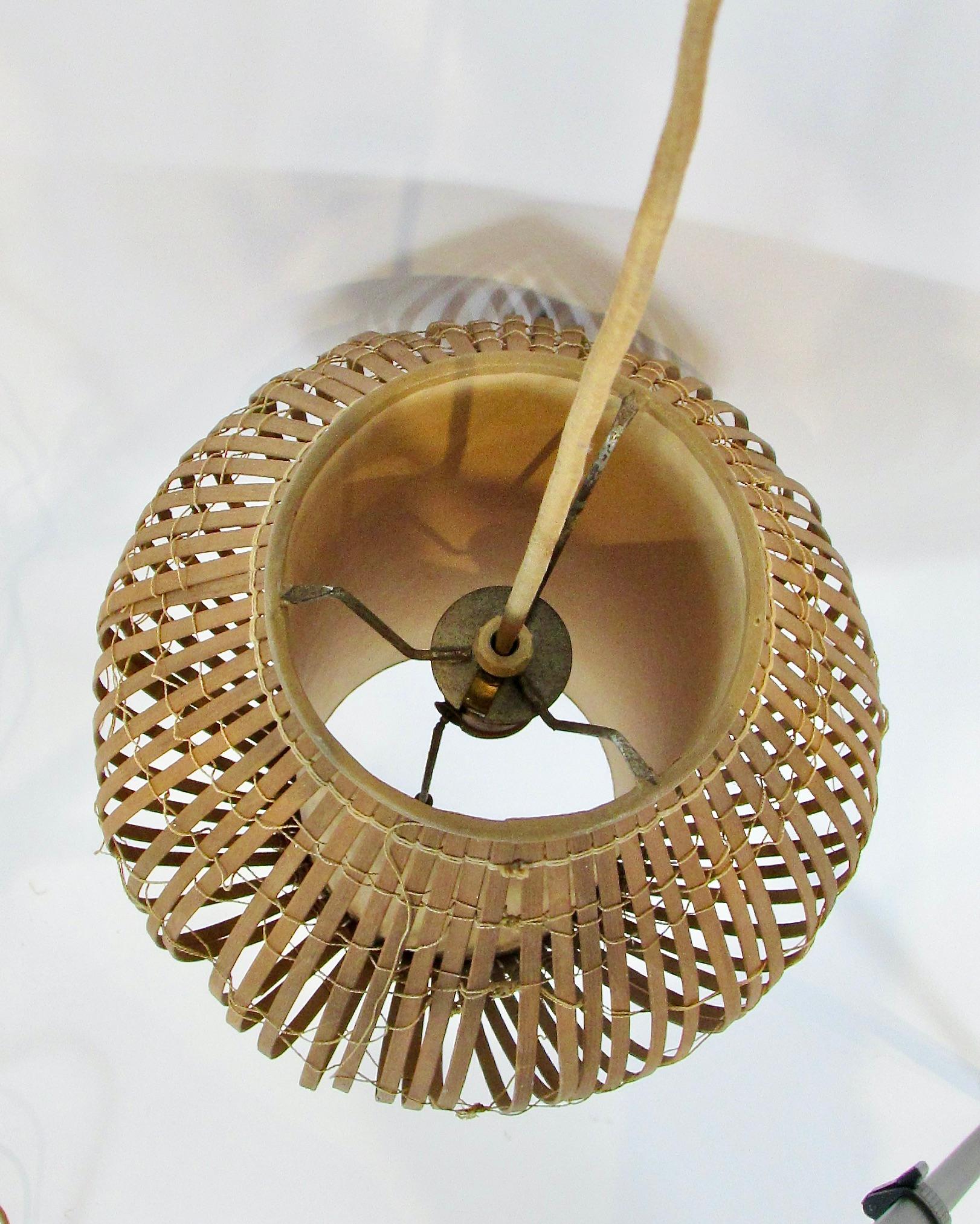 Tony Paul style 1950s organic modern fish trap adjustable wall lamp For Sale 2