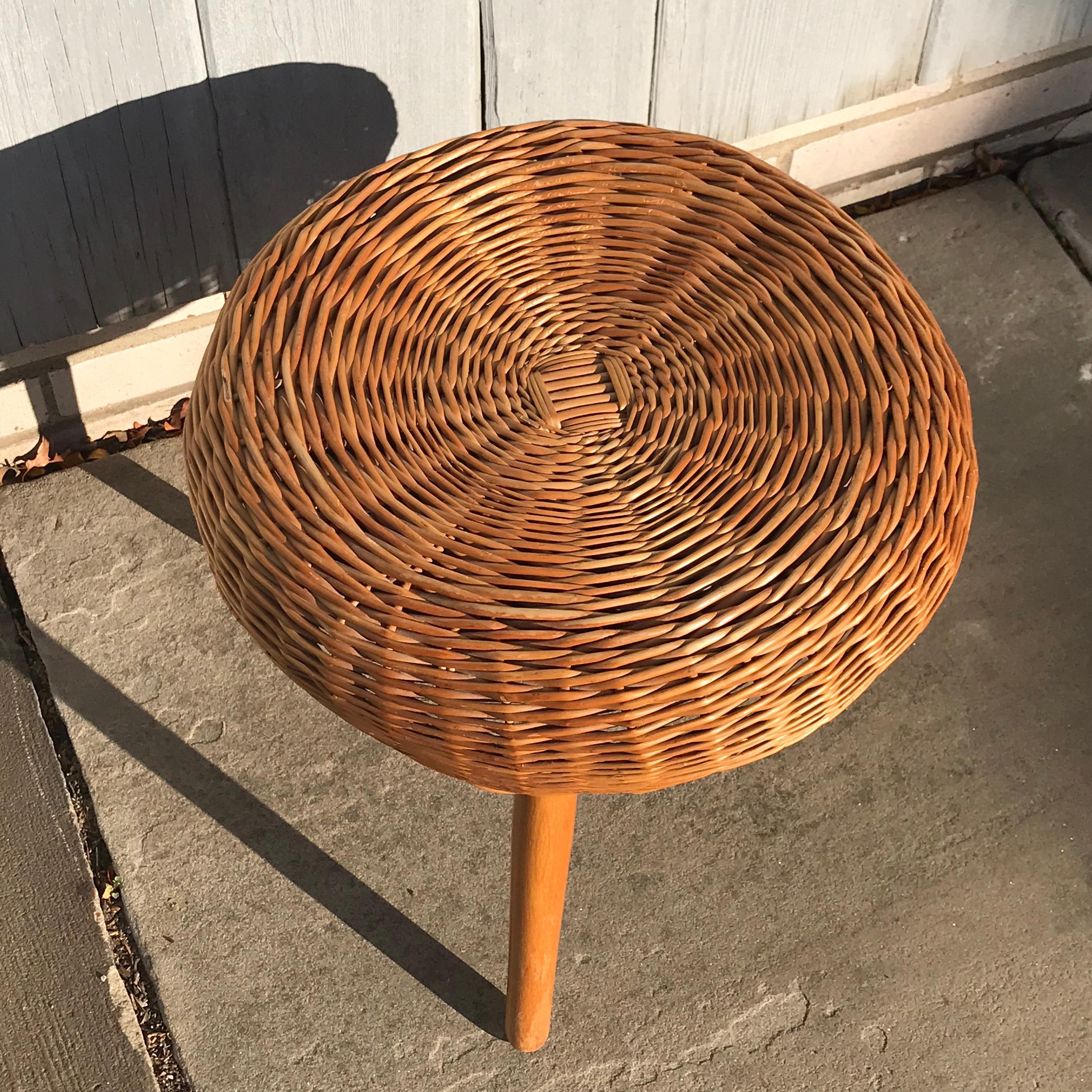 tony paul wicker stool