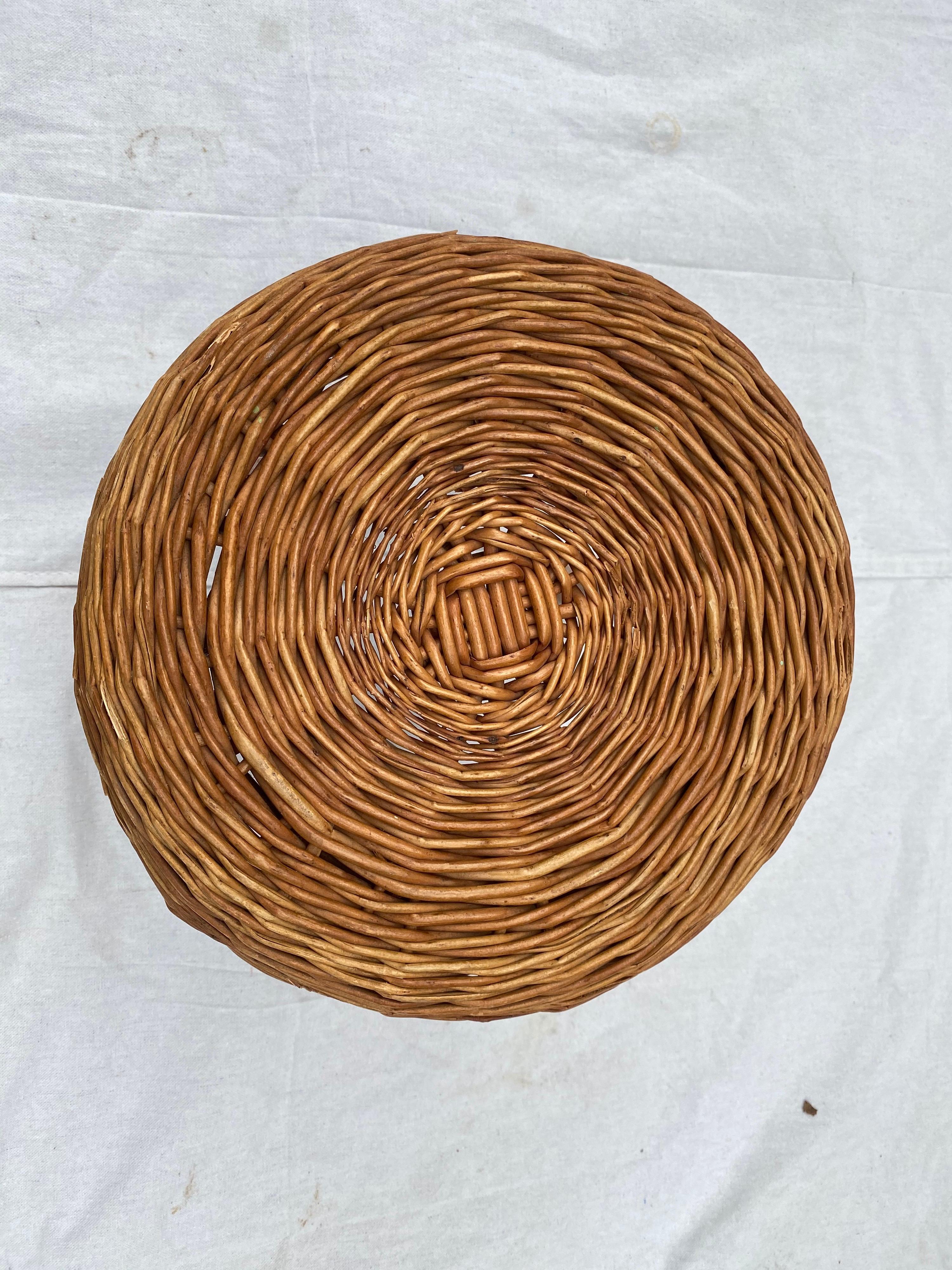 Dutch Tony Paul Wicker Stool