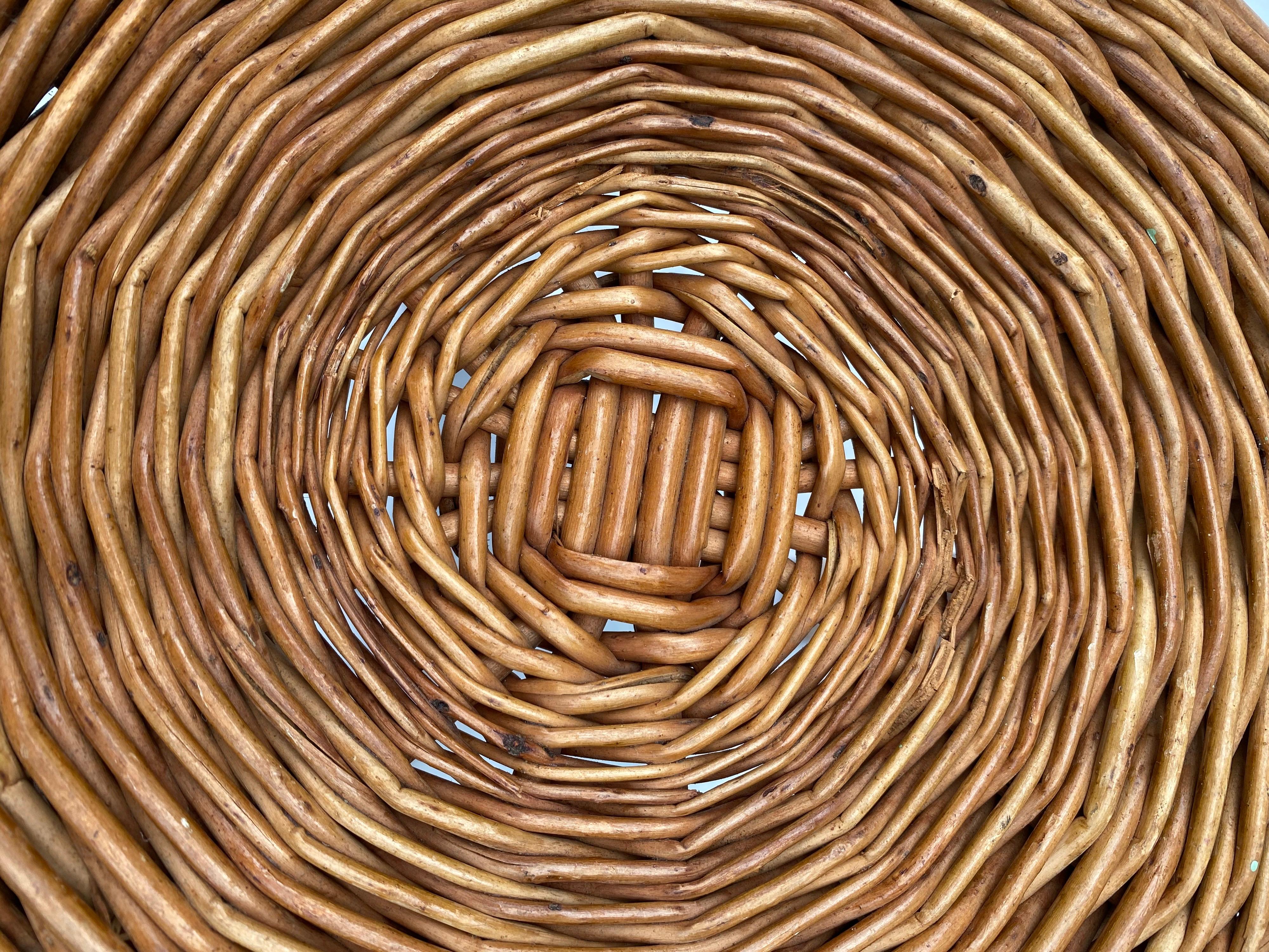 Mid-20th Century Tony Paul Wicker Stool