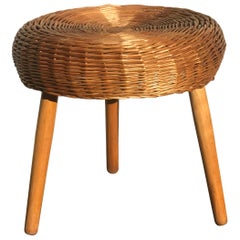 Tony Paul Style Wicker Stool