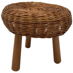 Tony Paul Wicker Stool