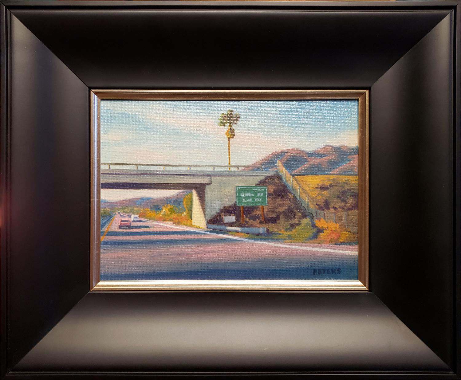 Landscape Painting Tony Peters - Palm ( palmier de Freeway)