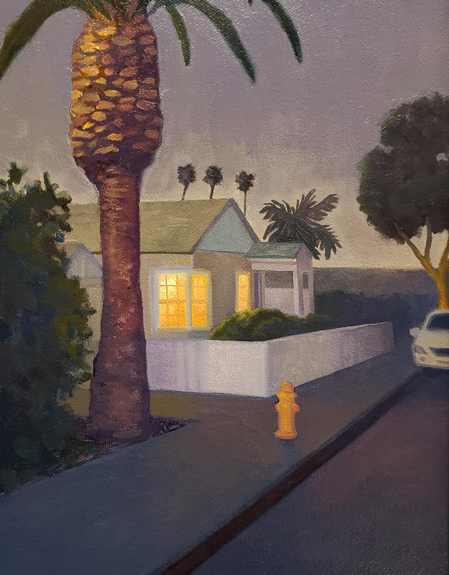 Night Palm - Realist Painting by Tony Peters