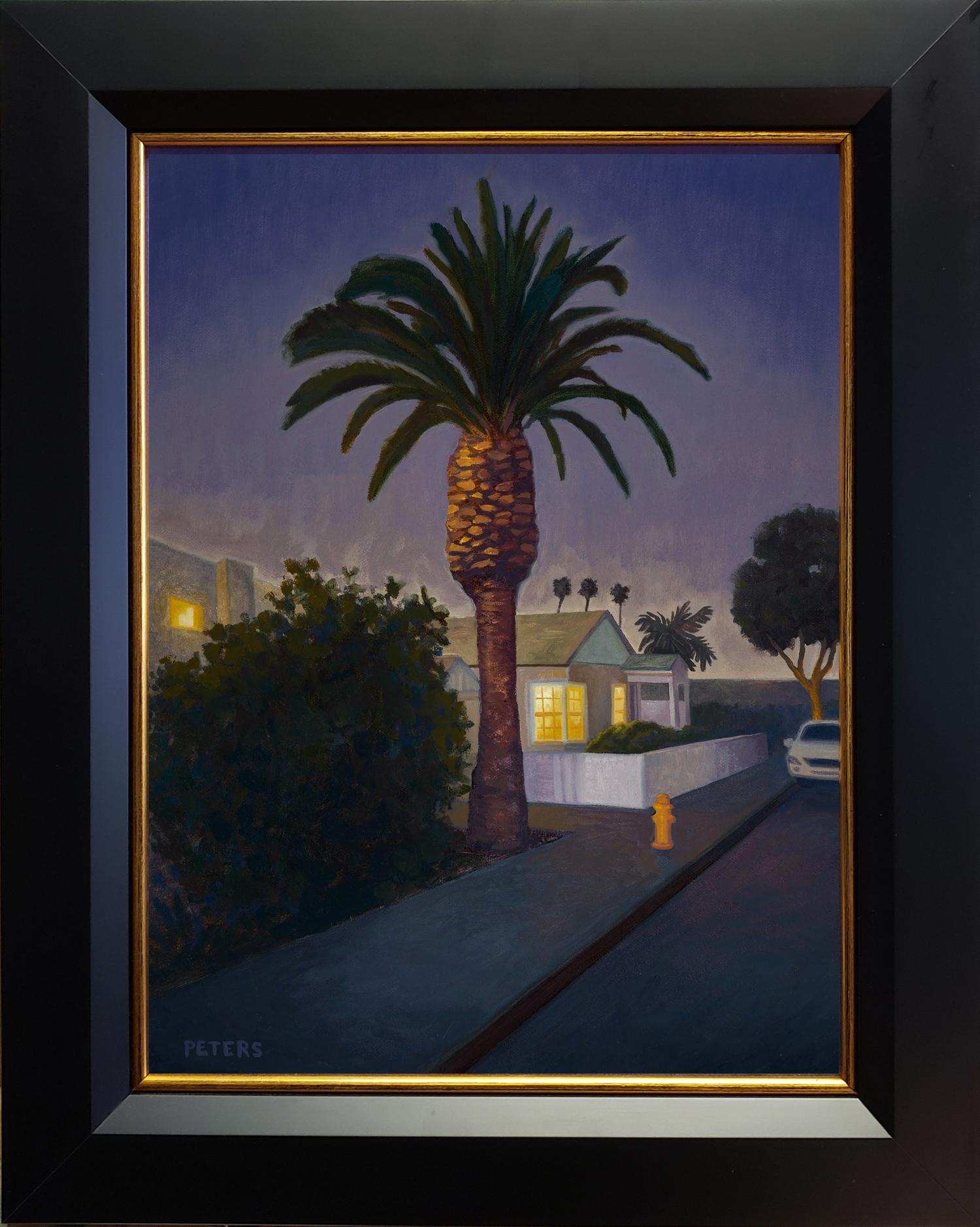 Night Palm - Painting by Tony Peters