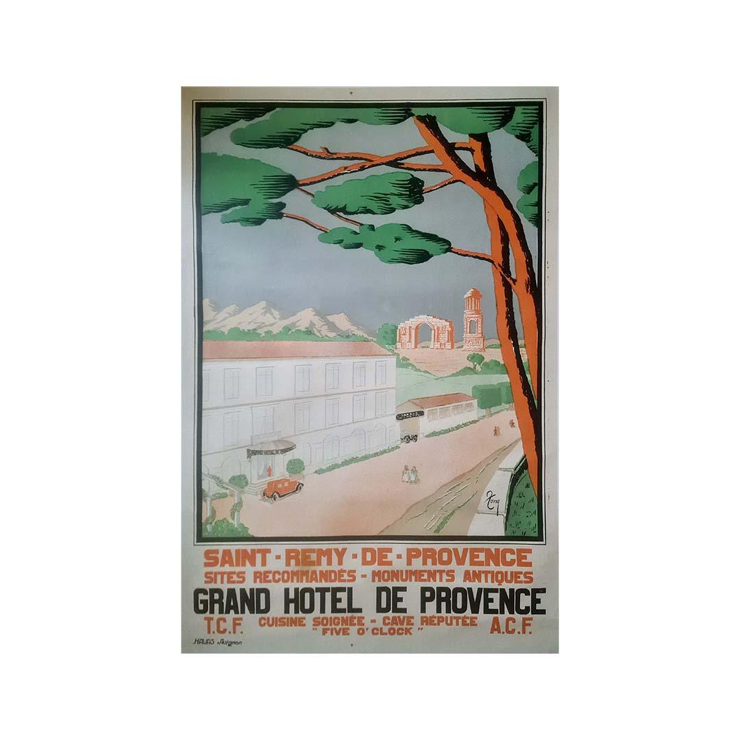 Tony's 1928 original poster for the Grand Hotel de Provence For Sale 3
