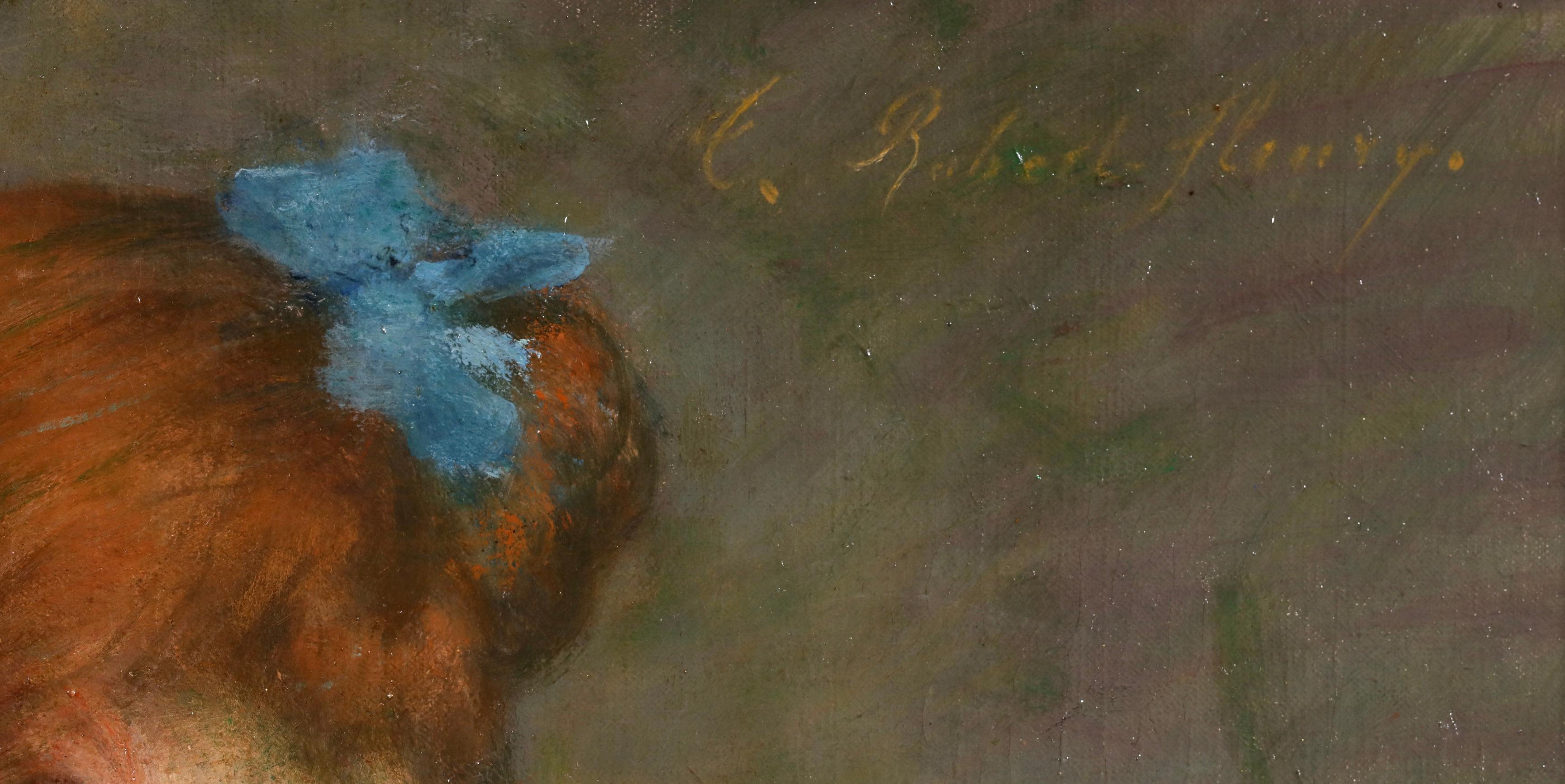 La Couturiere - Akademisches Portrait Ölgemälde von Tony Robert-Fleury im Angebot 9