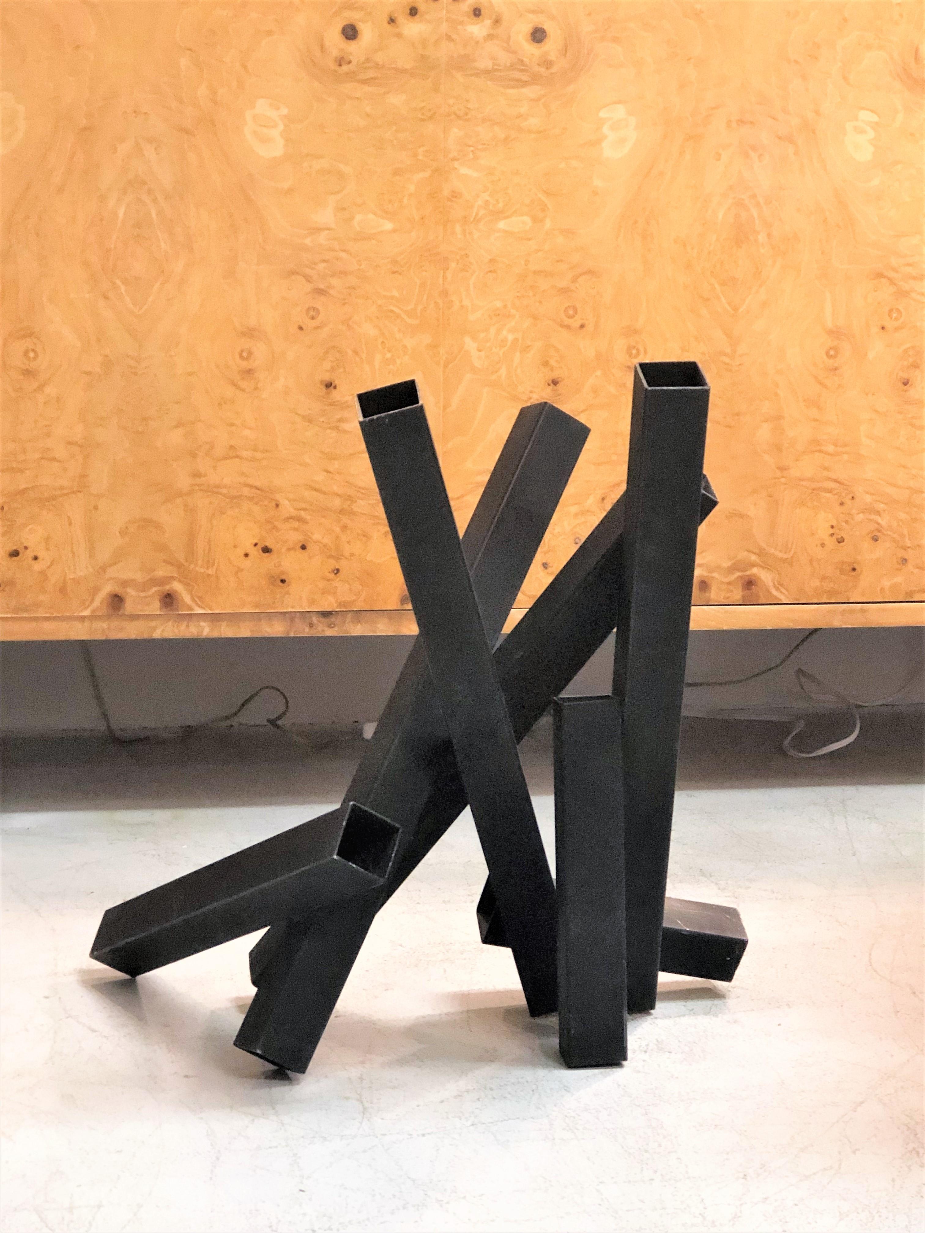 Late 20th Century Tony Rosenthal Abstract Steel and Black Enamel Sculpture