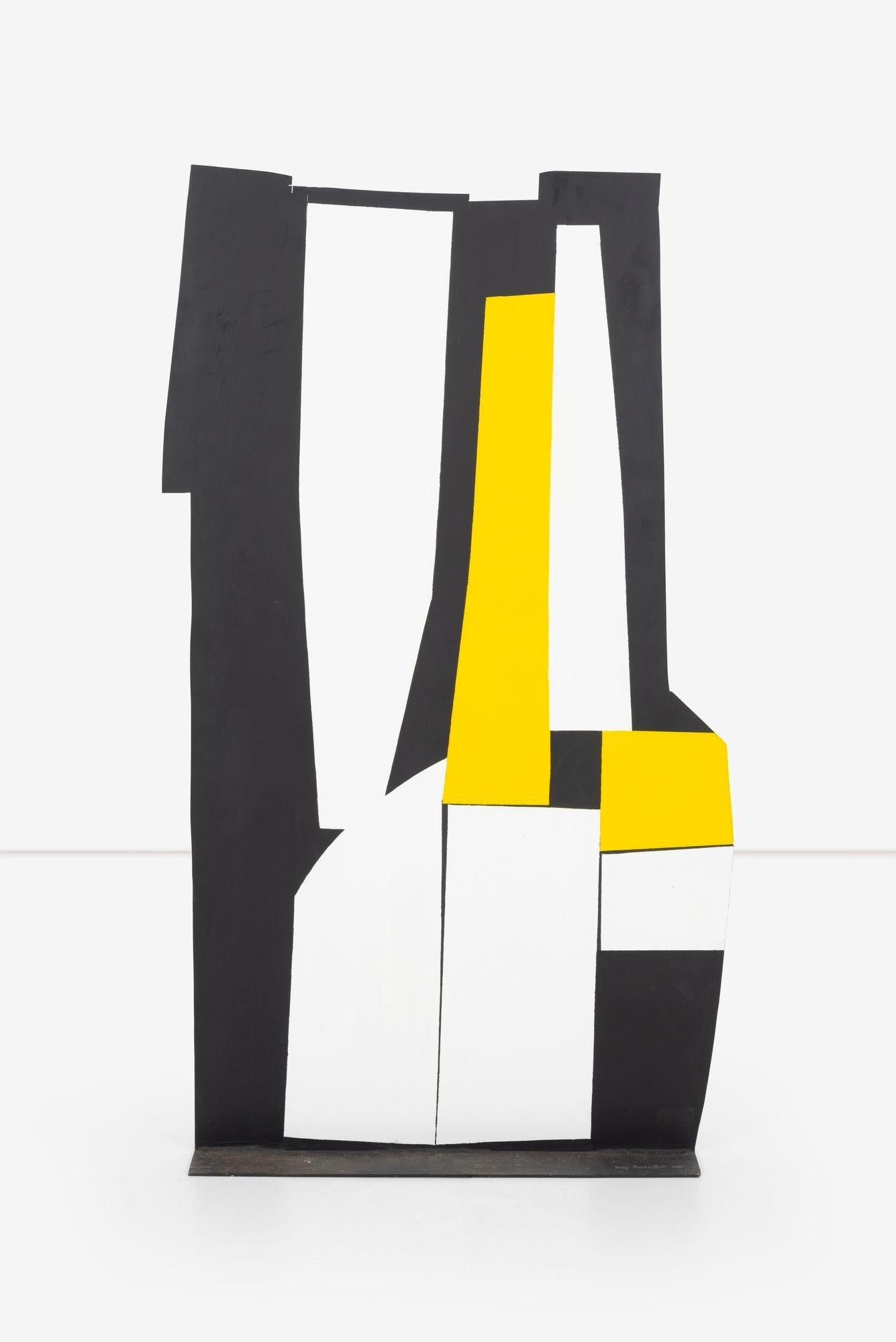 Tony Rosenthal Standing Black and White Plus Yellow Floor Sculpture 1987
Painted aluminum on both sides, signed Tony Rosenthal on the base
Dimensions:
60