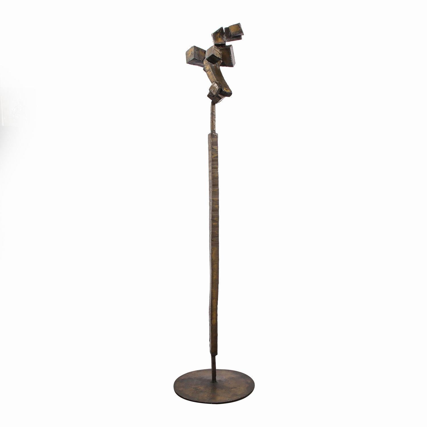 This stunning Mid Century Modern welded bronze sculpture was realized by the esteemed 20th Century artist Tony Rosenthal circa 1965. Signed and dated by the artist (and with an included certificate of authenticity) this graphic and sophisticated