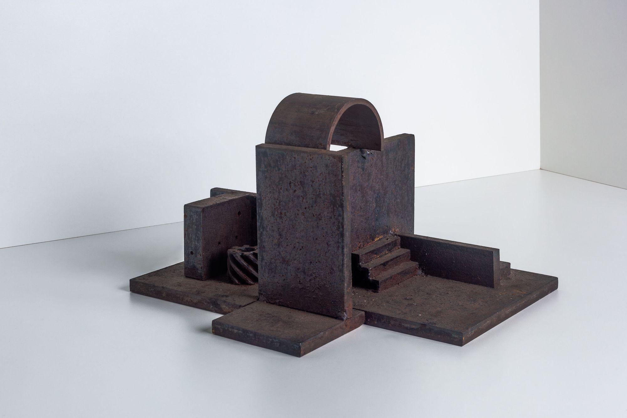 Tony Rosenthal Welded Steel Architectural Sculpture In Good Condition For Sale In Chicago, IL