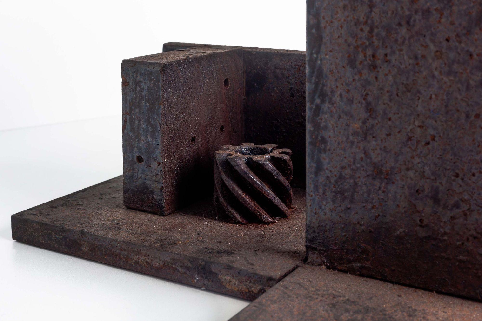 Late 20th Century Tony Rosenthal Welded Steel Architectural Sculpture For Sale
