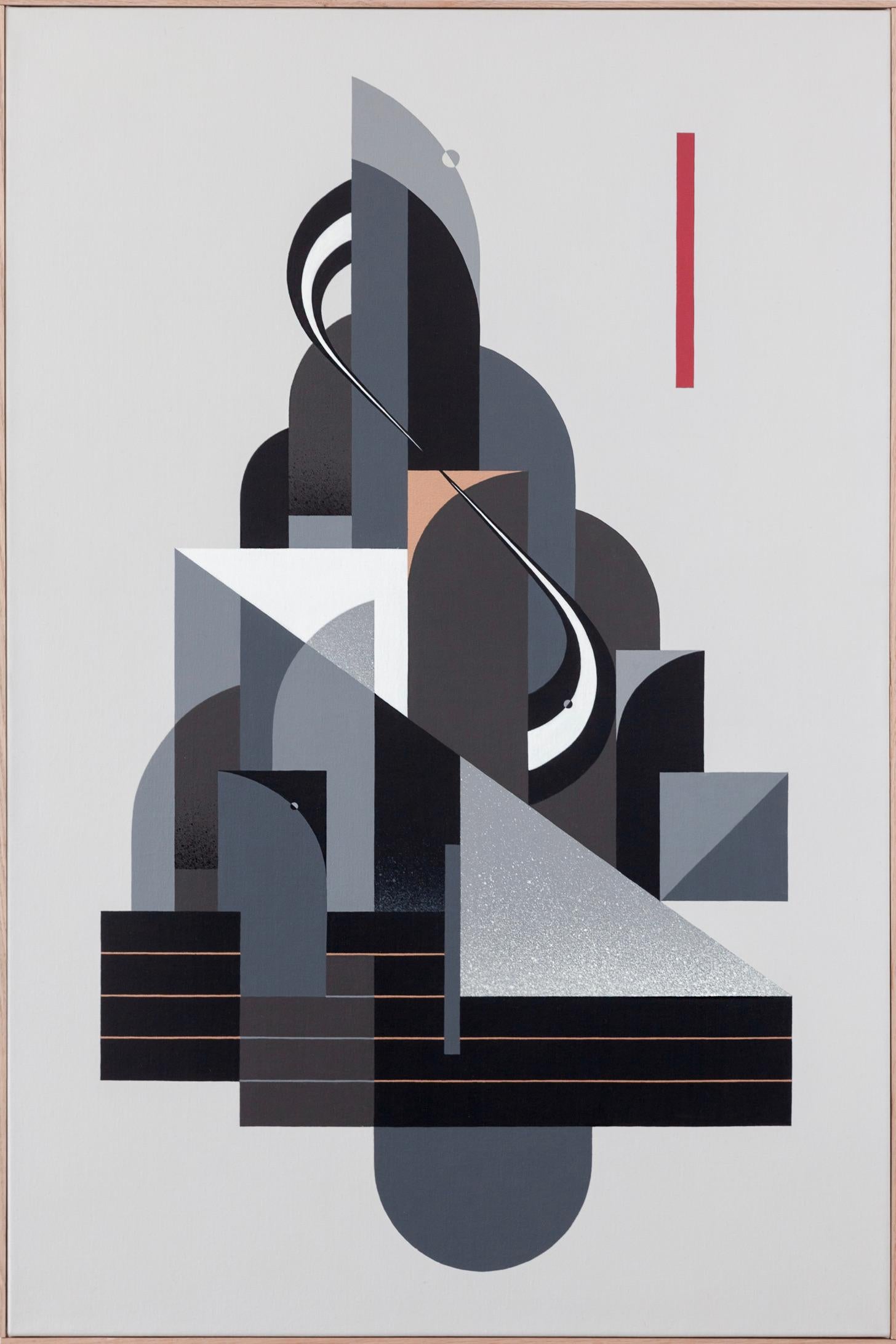 Tony “Rubin” Sjoman Abstract Painting – Verblasstes Herz 