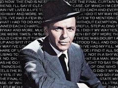 Frank Sinatra And Lyrics To My Way, Mixed Media on Canvas