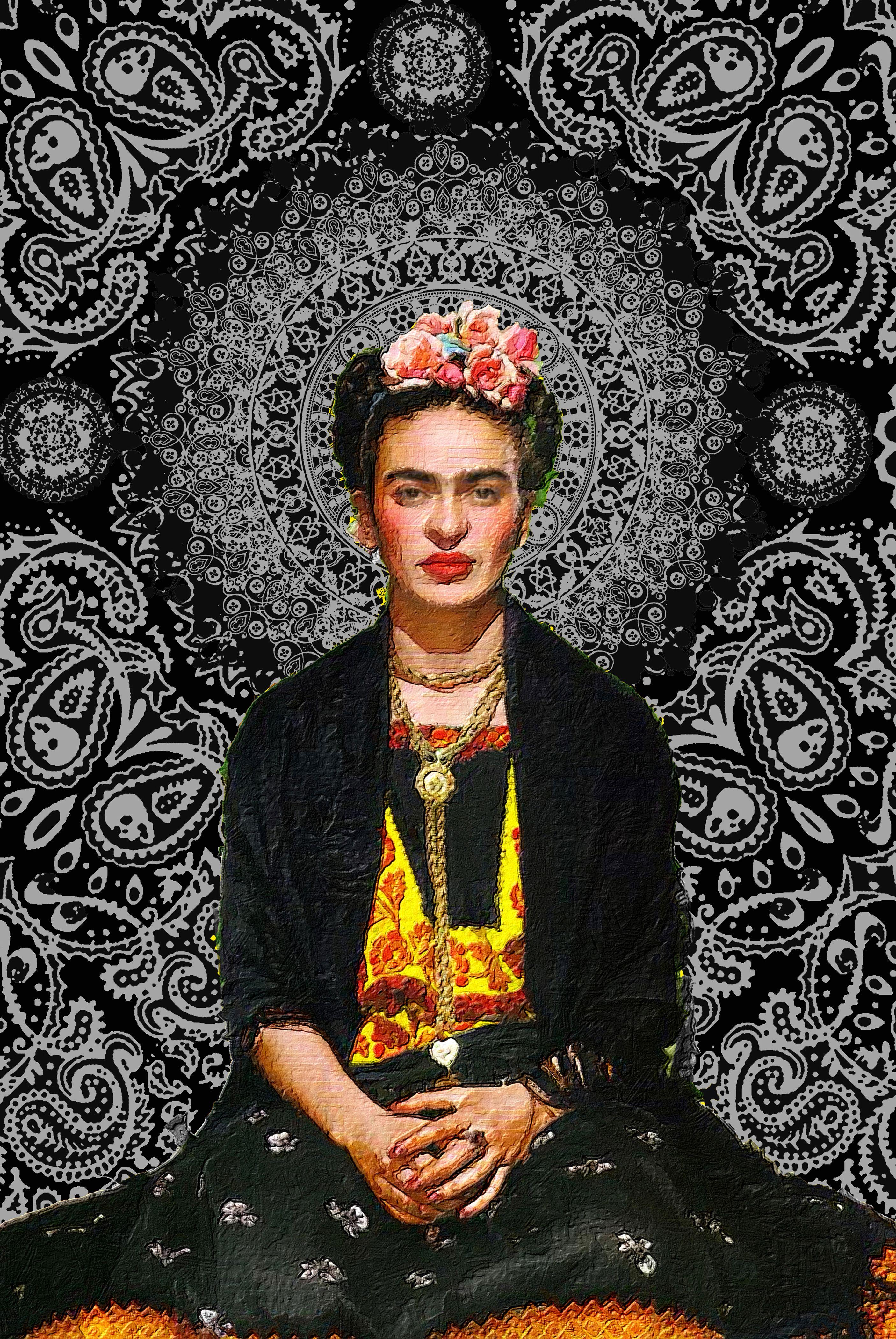 Frida Kahlo 6, Mixed Media on Canvas - Mixed Media Art by Tony Rubino