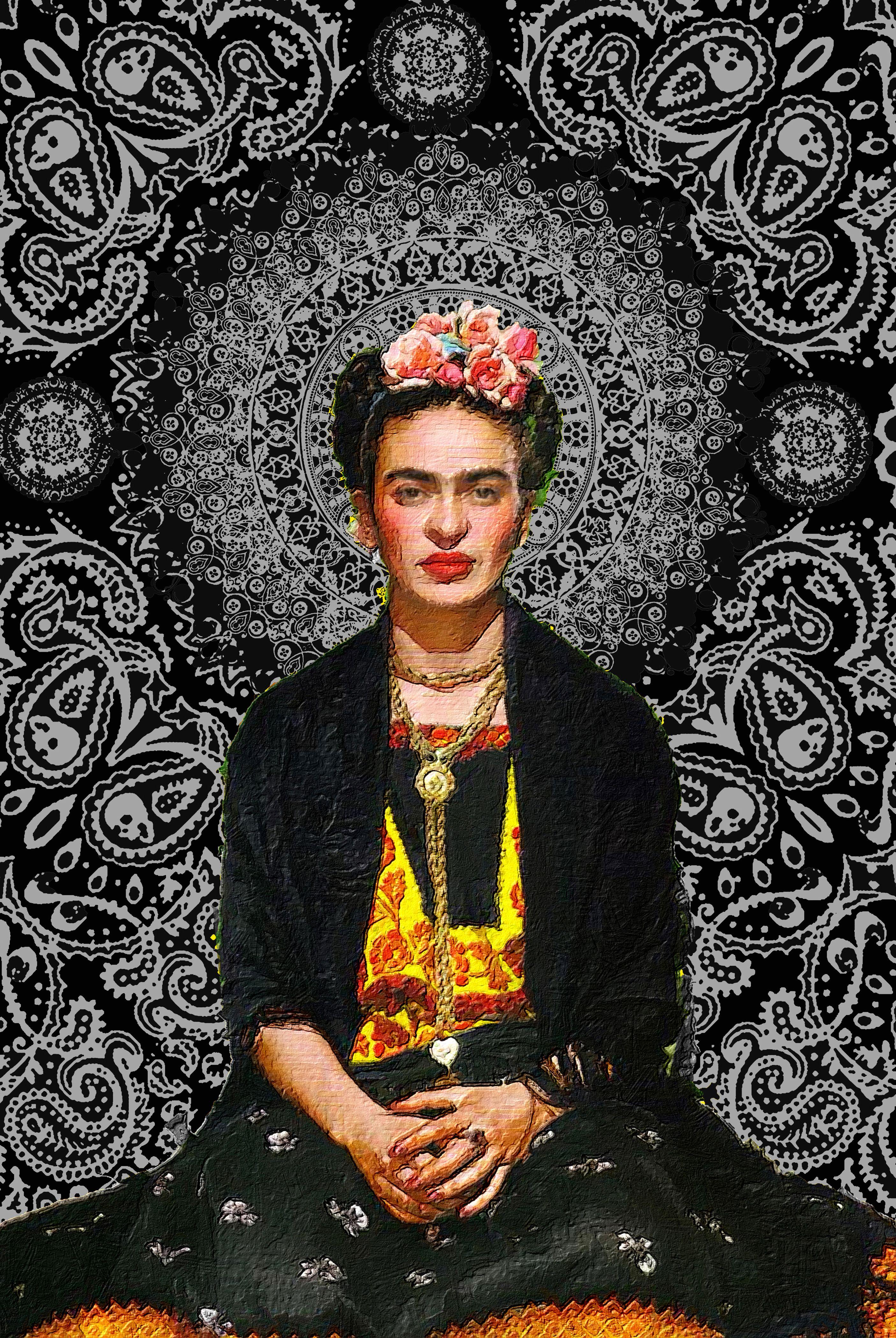 Frida Kahlo 6, Técnica mixta sobre lienzo - Mixed Media Art de Tony Rubino