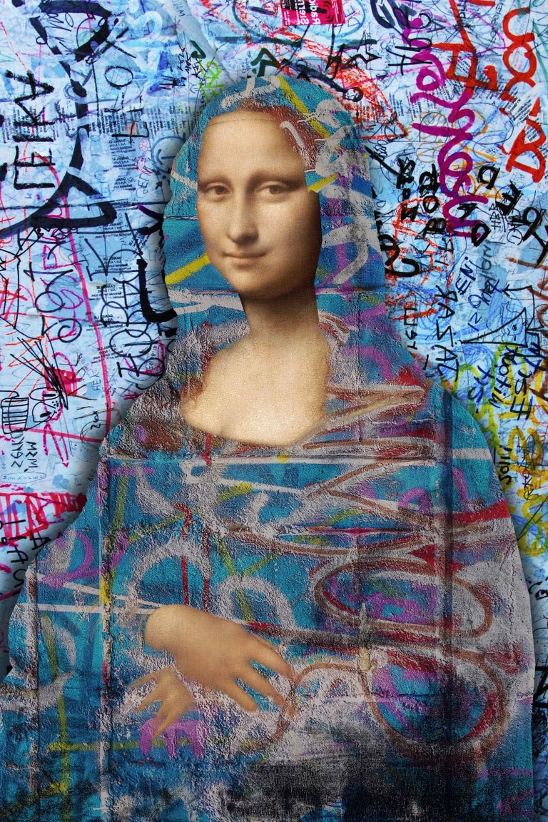 LOUIS VUITTON x Jeff Koons Speedy 30 DaVinci Mona Lisa Canvas