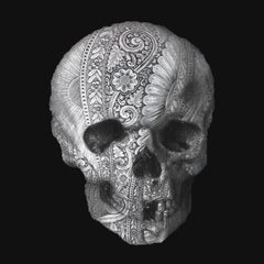 Metal Skull, Mixed Media on Canvas
