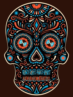 Rubino Skull Mexico, Mixed Media on Canvas