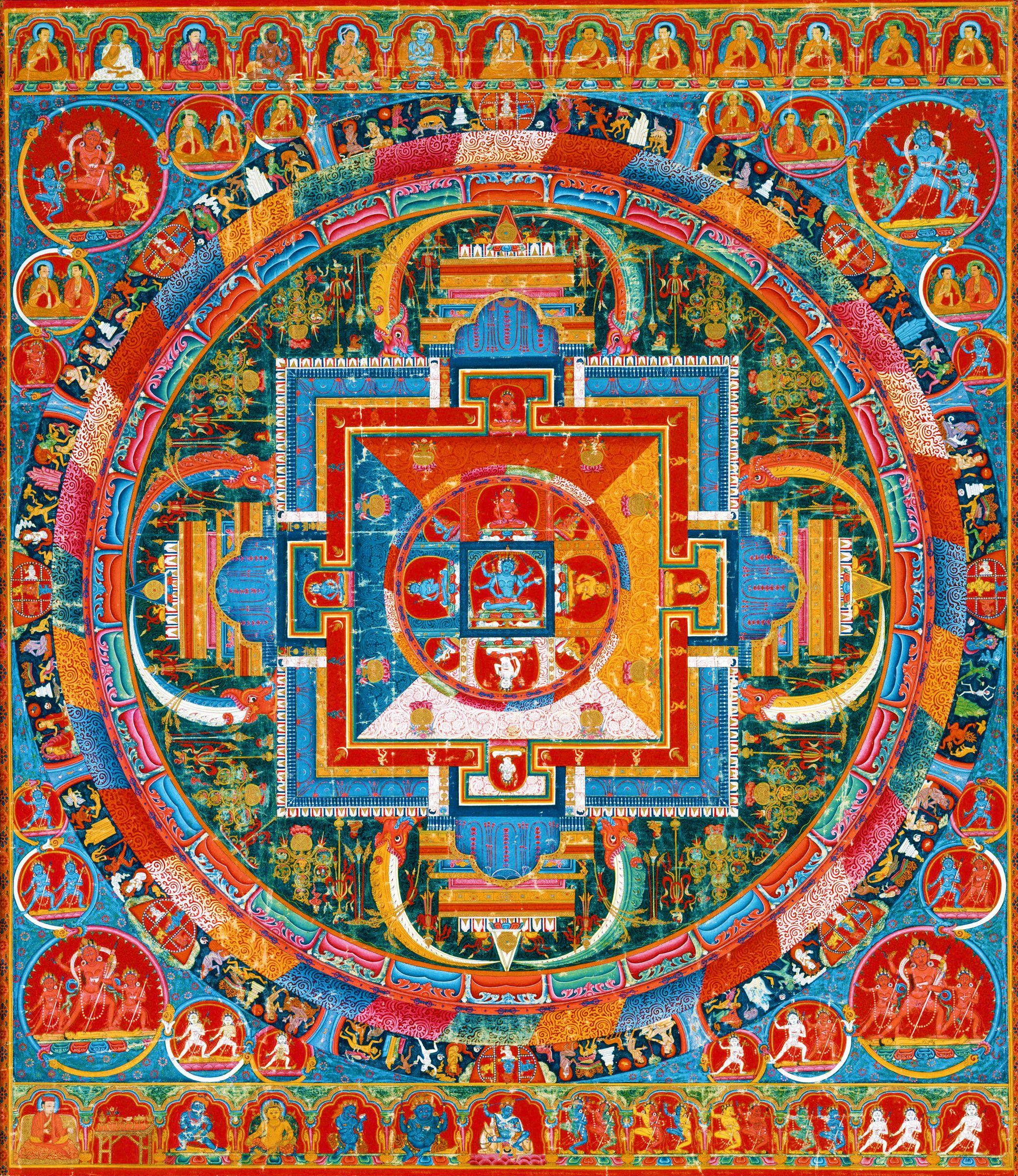 Rubino Yoga Mandala 3, Mixed Media on Canvas - Mixed Media Art by Tony Rubino