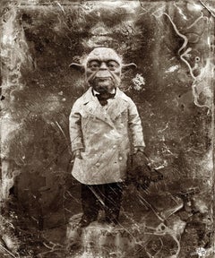 Yoda Star Wars Antique Photo, Mixed Media on Canvas