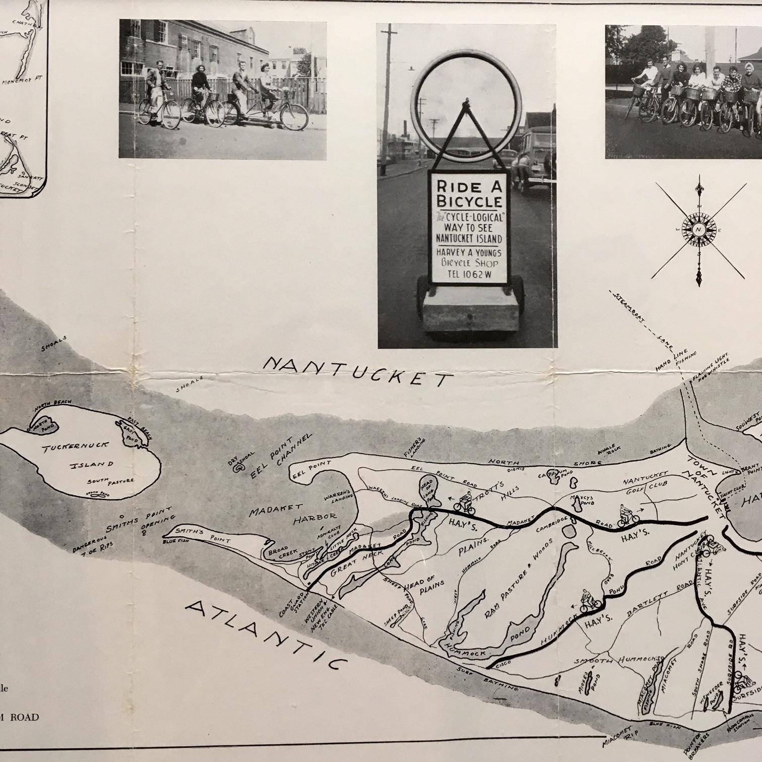 Other Tony Sarg Bicycle Map of Nantucket, 1930s