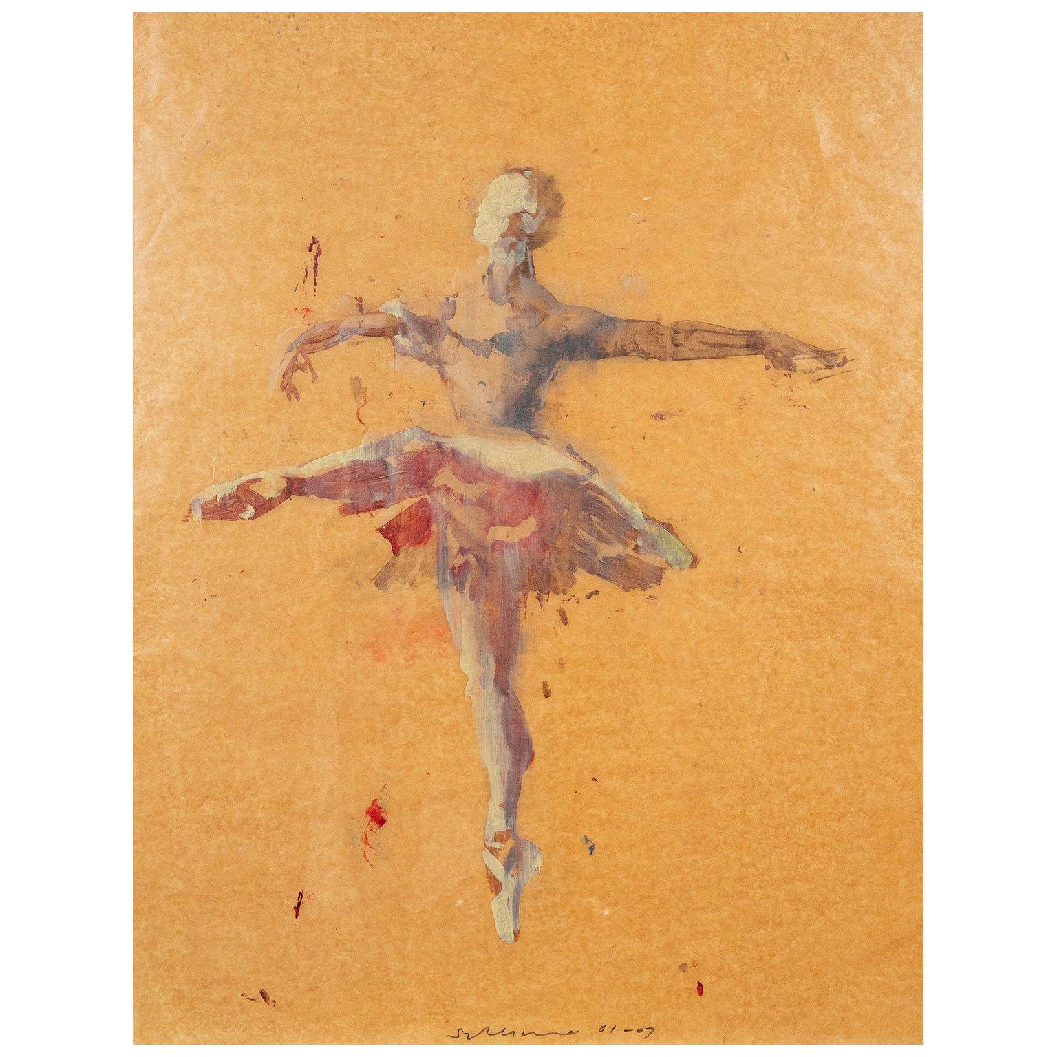 The Last Ballet Class of Eva Braun's - Painting by Tony Scherman