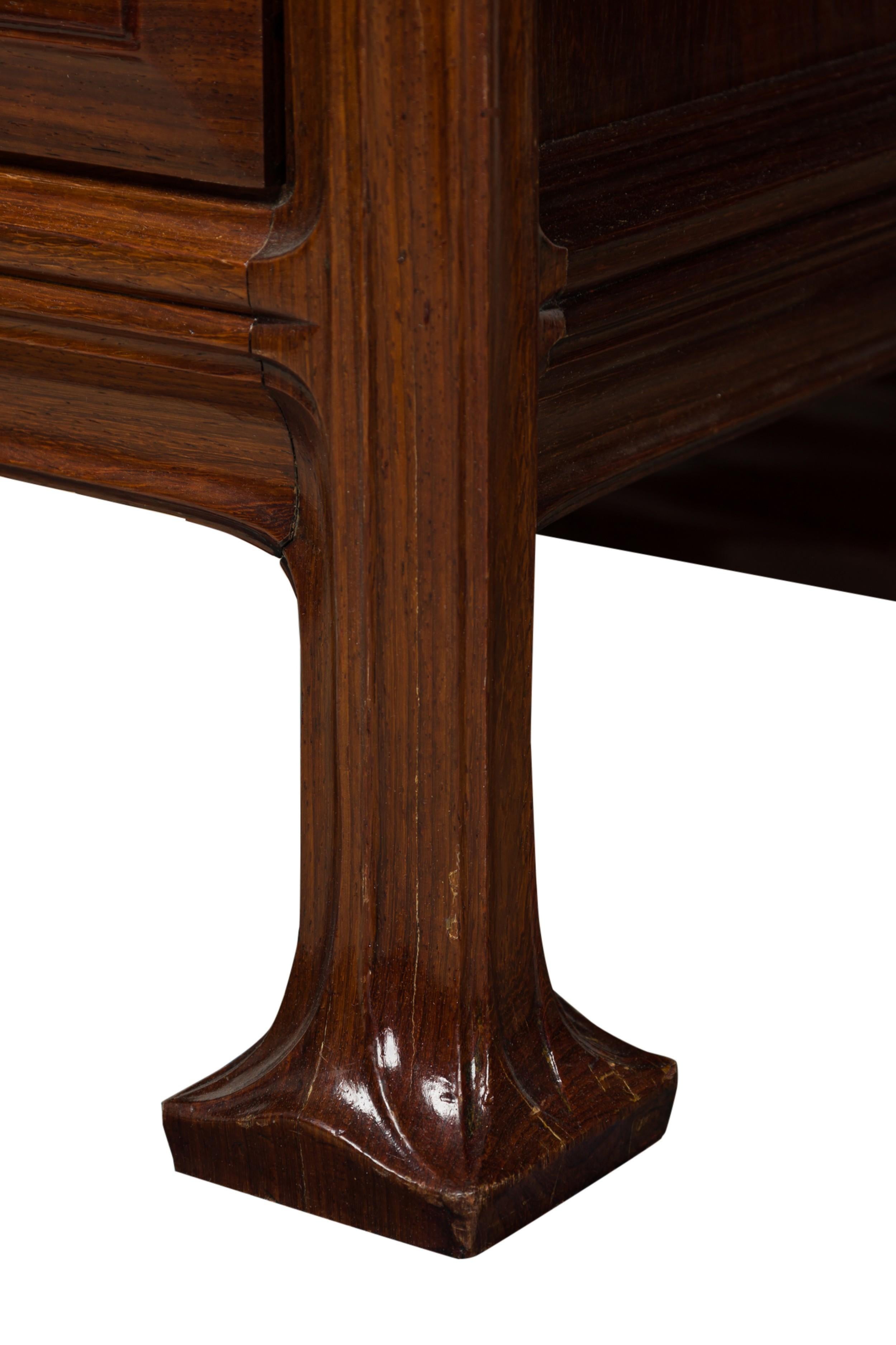 Tony Selmersheim French Art Nouveau Oak and Brass Architect's Desk For Sale 8