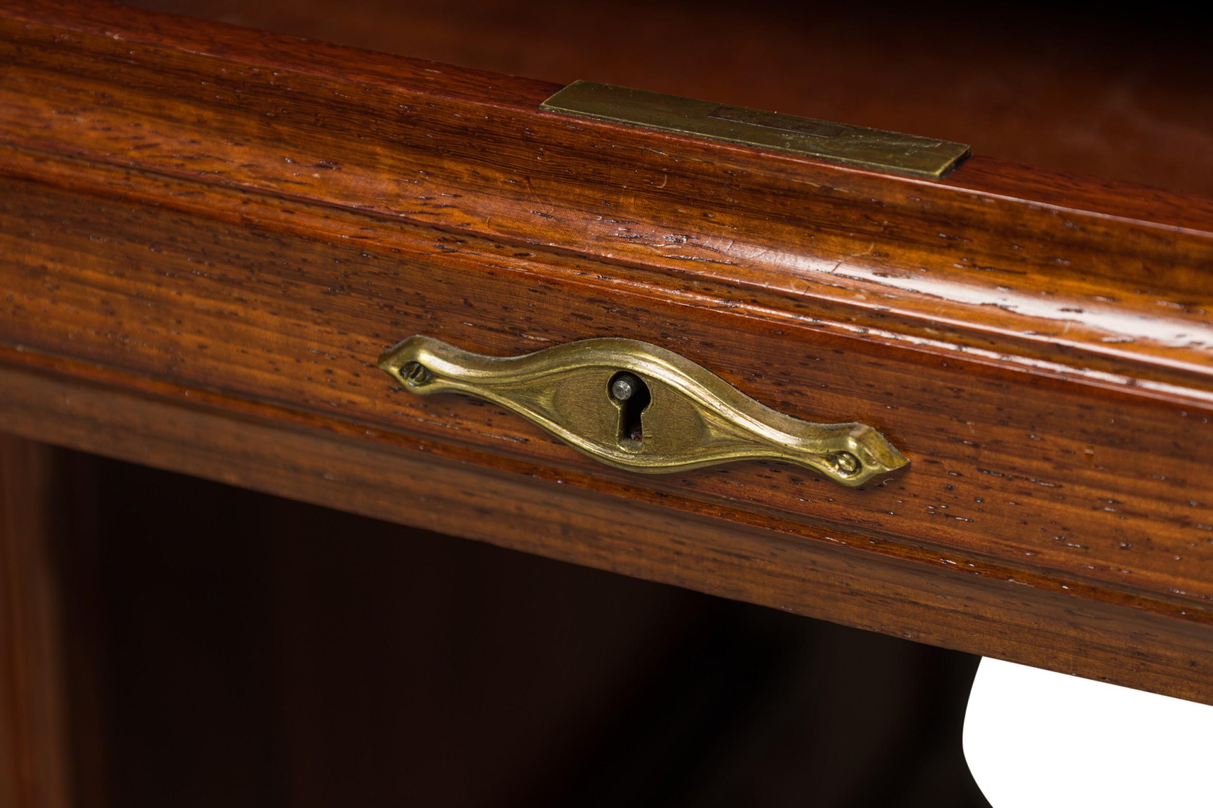 Tony Selmersheim French Art Nouveau Oak and Brass Architect's Desk For Sale 2