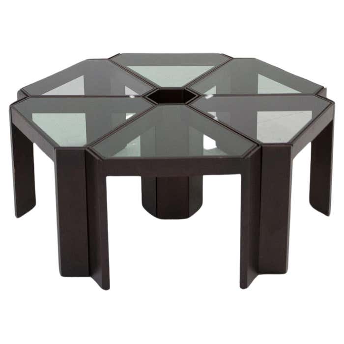 Tony triangle stackable side tables by Porada Arredi, set of 6, 1970s ...