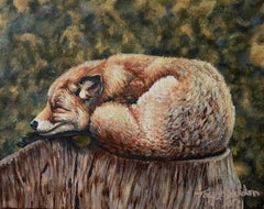 "Siesta a media mañana" (2024) de Tony, Dos plumas, Weldon, Animal acrílico original