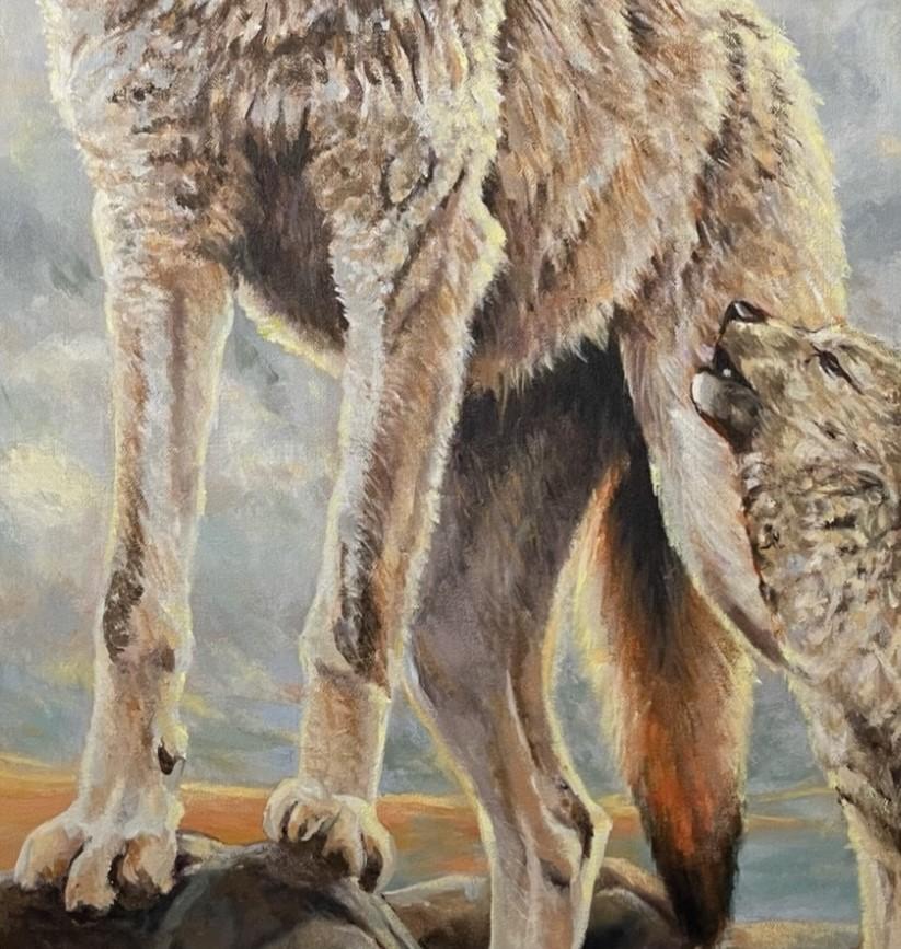 « Something to say » (2023) de Tony, Two Feather, Weldon, animal original en acrylique 3