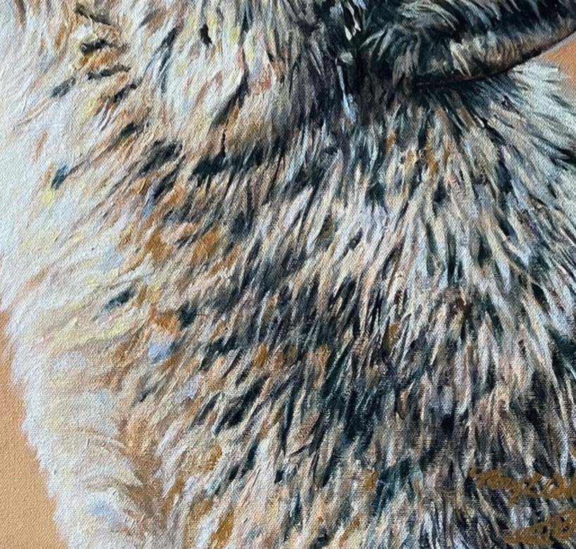 „Die Cry“ (2023) von Tony, Two Feather, Weldon, Original Acryl-Tiergemälde 1