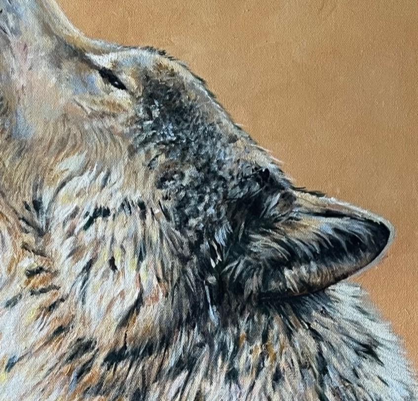 „Die Cry“ (2023) von Tony, Two Feather, Weldon, Original Acryl-Tiergemälde 3