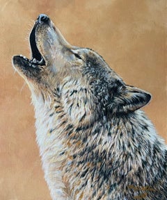 « The Cry » (2023) de Tony, « Two Feather », Weldon, peinture d'animal originale en acrylique