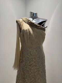 Tony Ward White One Shoulder Dress