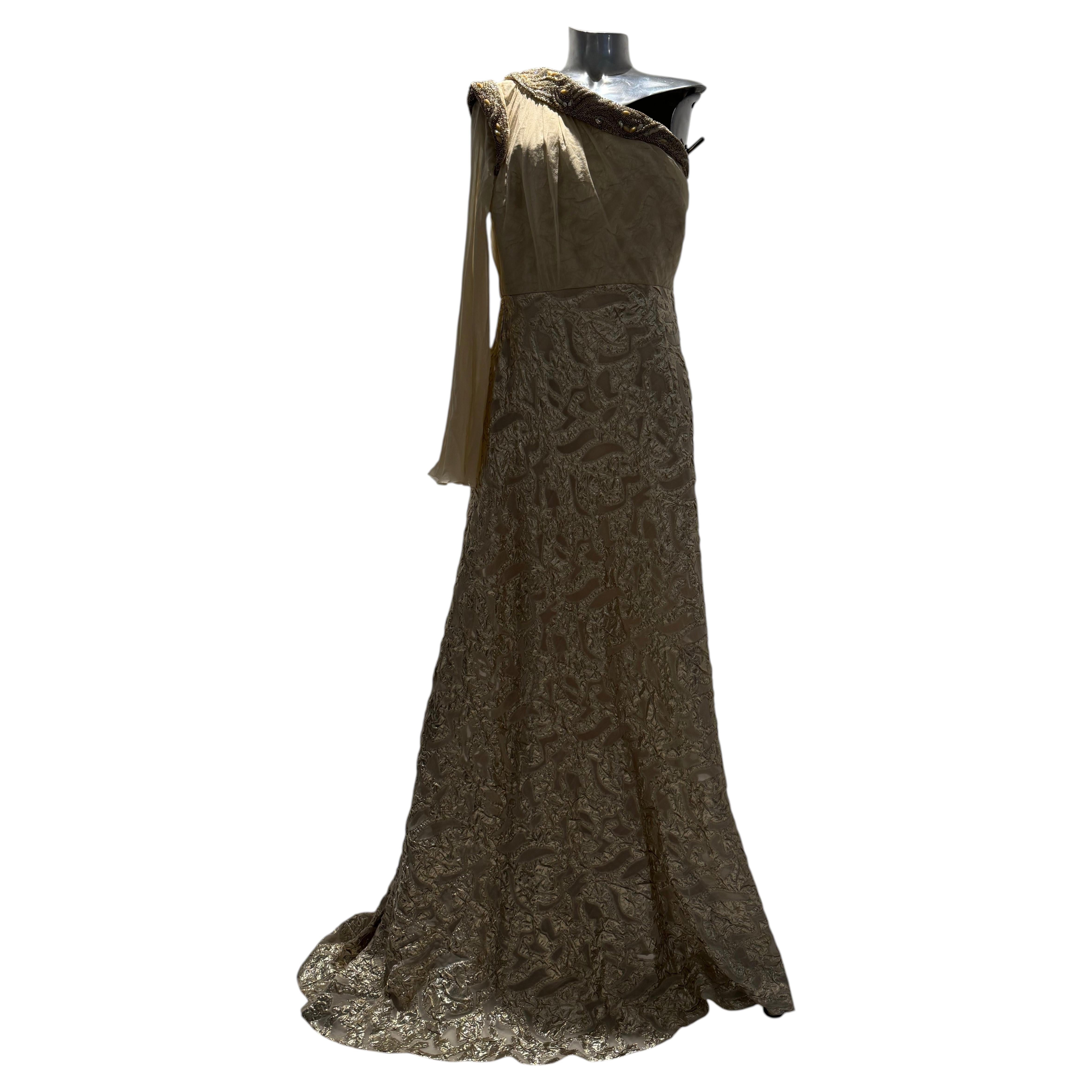 Pre-owned Tony Ward White One Shoulder Dress